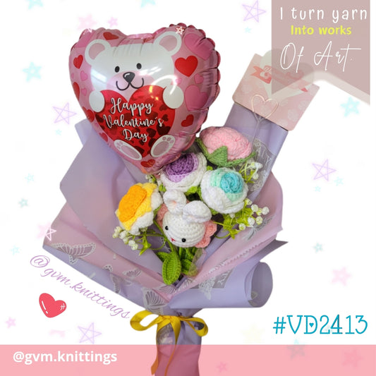 Valentine's flower bouquet (mix colors)