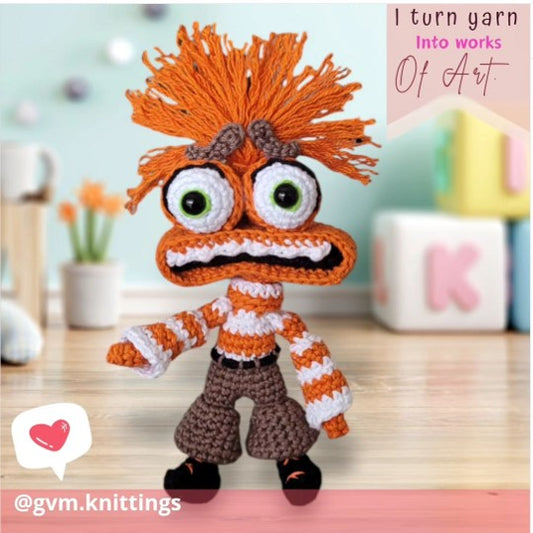 Dolls. Anxiety crochet inspired doll || Inside out character doll |
