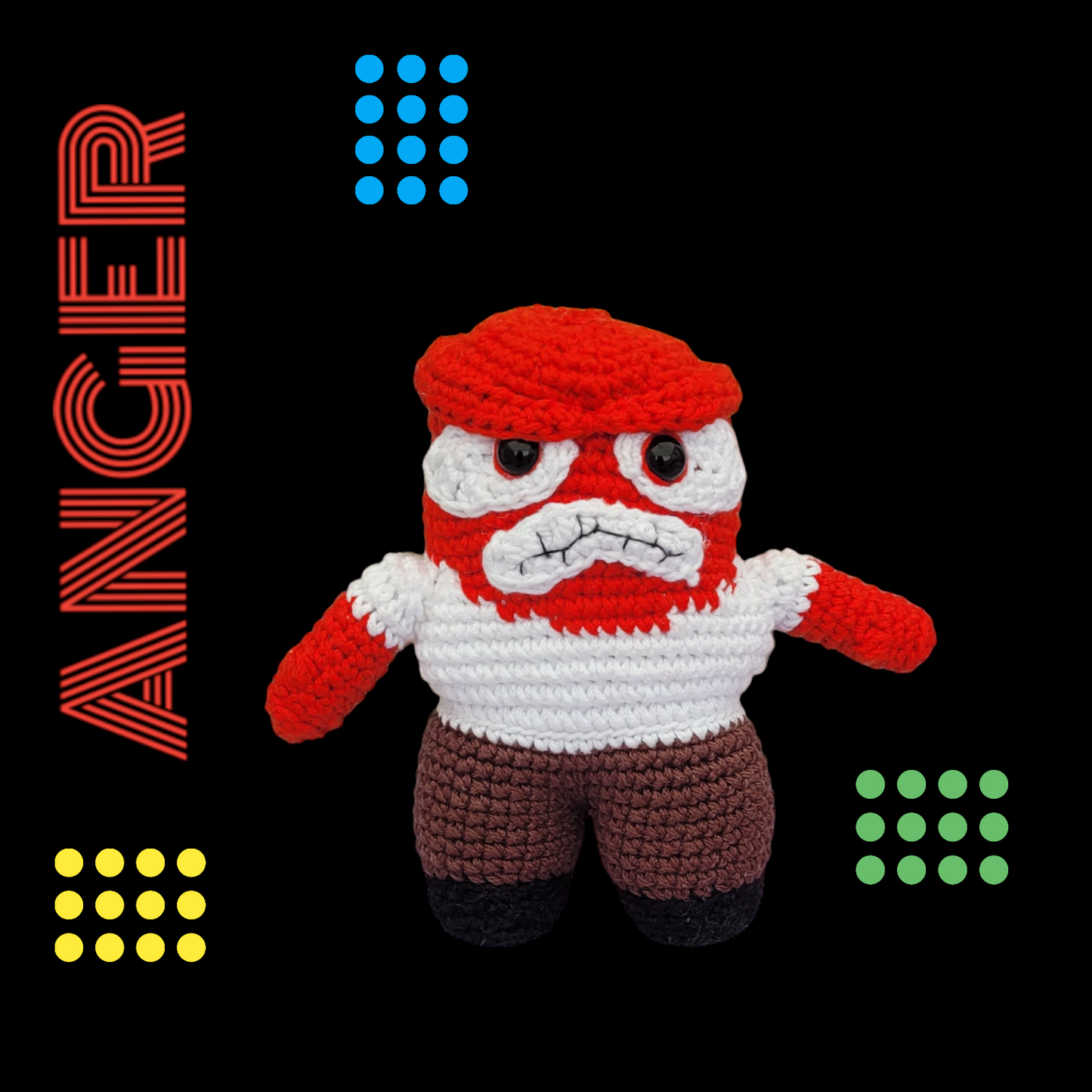 Dolls. Anger. Handmade collectible doll | inside out.